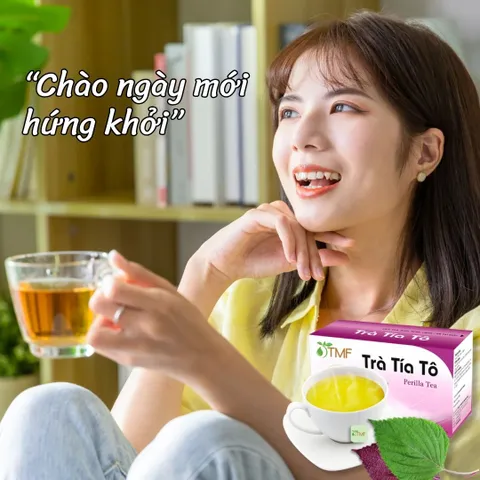 Trà Tía Tô Giải Cảm Tâm Minh Foods - Hộp 20 Gói, Hỗ Trợ Giảm Ho, Dị Ứng Từ Thảo Dược Tự Nhiên, Tăng Cường Miễn Dịch