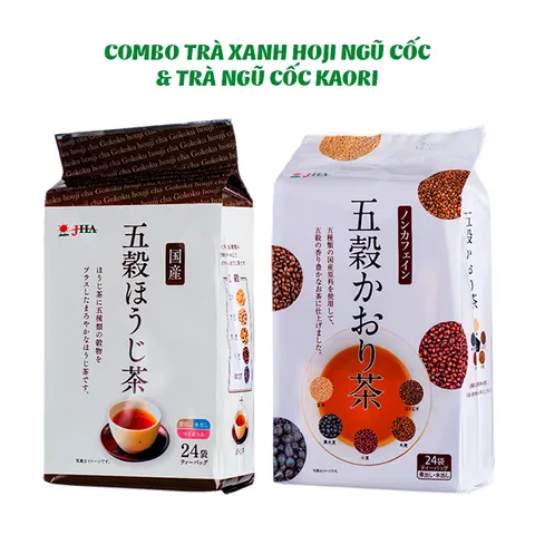 Combo Trà Xanh Hoji Ngũ Cốc Không Caffeine - Sản Phẩm Từ Nhật Bản, Dinh Dưỡng Cho Cả Gia Đình - Zenyakuno