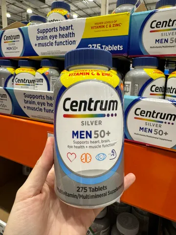 Viên uống Centrum Silver Dành Cho Nam Giới Trên 50 Tuổi - Hỗ Trợ Sức Khỏe, Vitamin & Khoáng Chất 275 Viên Mỹ