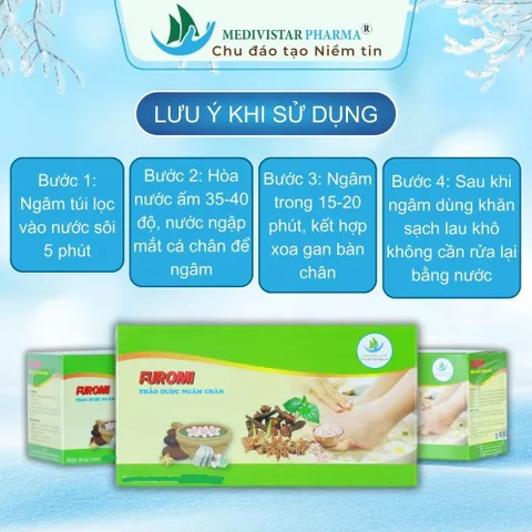 Gói Ngâm Chân Thảo Dược Furomi - Hỗ Trợ Đau Xương Khớp, Mất Ngủ, Lạnh Chân, Dùng Cho Gia Đình, 20 Túi Lọc Tiện Dụng