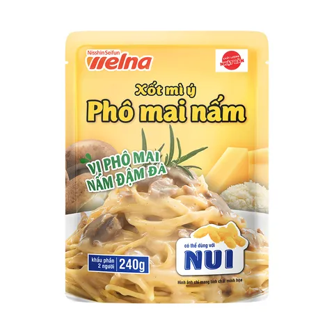 Xốt Mì Ý Nisshin Phô Mai Nấm 240g - Hương Vị Đậm Đà, Tiện Lợi Cho Bữa Ăn Nhanh, Dễ Sử Dụng