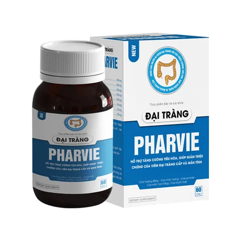 Viên Uống Giảm Chướng Bụng Đầy Hơi, Hỗ Trợ Đại Tràng Pharvie ( Hộp 60 Viên )