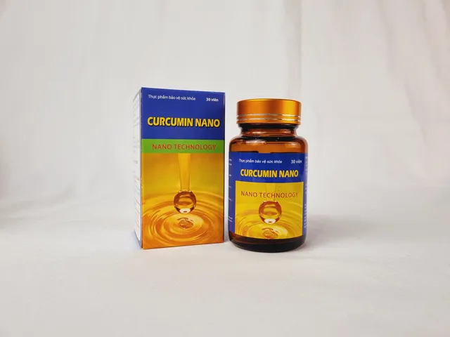 Viên Uống Curcumin Nano Chiết Xuất Củ Nghệ Vàng Hỗ Trợ Giảm Đau Dạ Dày, Tá Tràng (Hộp 30 viên)
