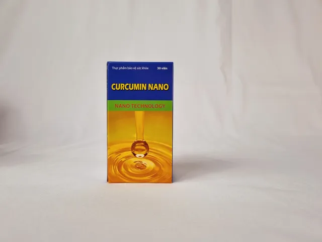 Viên Uống Curcumin Nano Chiết Xuất Củ Nghệ Vàng Hỗ Trợ Giảm Đau Dạ Dày, Tá Tràng (Hộp 30 viên)