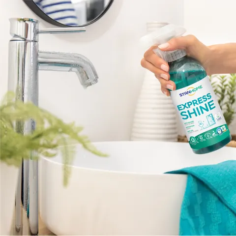 Xịt Tẩy Cặn Canxi Nước Cứng Stanhome Express Shine 500ml - Làm Sạch Nhà Tắm Tự Nhiên Hiệu Quả Trong 1 Phút