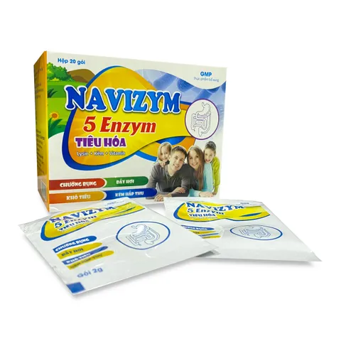 Enzym Tiêu Hóa, Men Tiêu Hoá Navizym Dạng Bột Hỗ Trợ Trẻ Biếng Ăn, Kém Hấp Thu, Đề Kháng Kém (Hộp/20 gói)