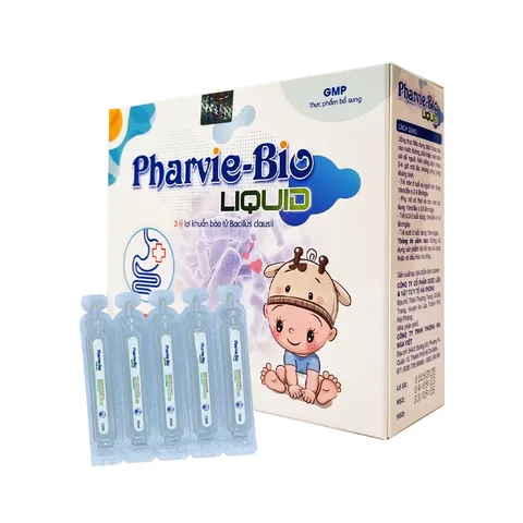 Lợi Khuẩn, Men Tiêu Hoá Pharvie-Bio Liquid Hỗ Trợ Tiêu Hóa Đường Ruột (Hộp/20 ống)
