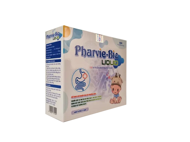 Lợi Khuẩn, Men Tiêu Hoá Pharvie-Bio Liquid Hỗ Trợ Tiêu Hóa Đường Ruột (Hộp/20 ống)