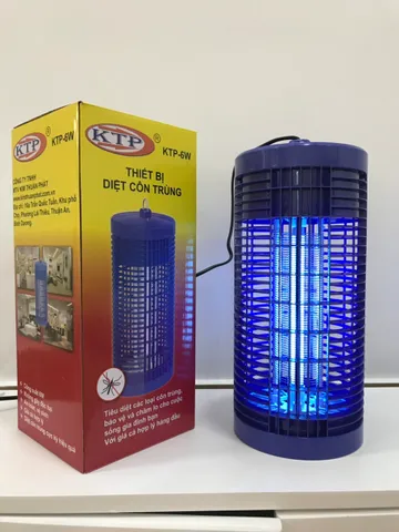 Đèn diệt côn trùng KTP-6W - Đèn bắt muỗi hiệu quả cho gia đình, phạm vi 20m², công suất 6W, an toàn và tiện dụng