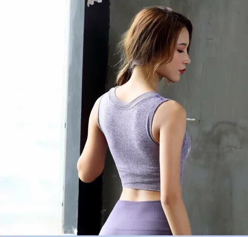 Áo Thun Nữ Croptop Sát Nách The Key Màu Hồng - Đồ Tập Gym, Yoga Cao Cấp Kèm Mút Độn Ngực Thoải Mái, Năng Động