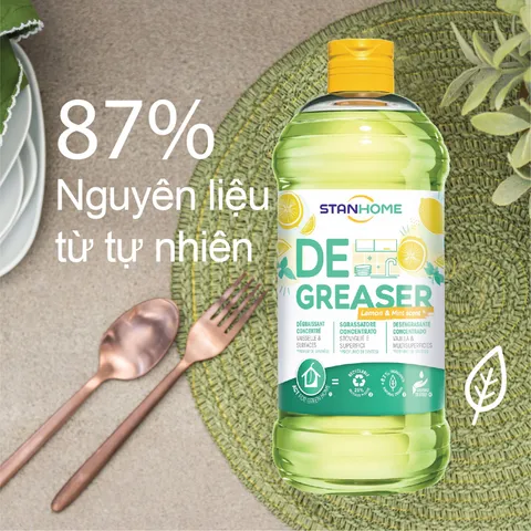 Gel Tẩy Dầu Mỡ Hương Chanh Bạc Hà Stanhome 750ml - Đa Năng Rửa Bát Và Lau Chùi Bếp, Thân Thiện Môi Trường