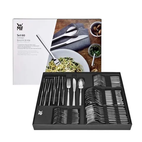 Bộ dao thìa dĩa WMF Verona 60 món - Dụng cụ ăn uống cổ điển cho 12 người, phù hợp cho bữa tối lãng mạn và nhà bếp sang trọng.