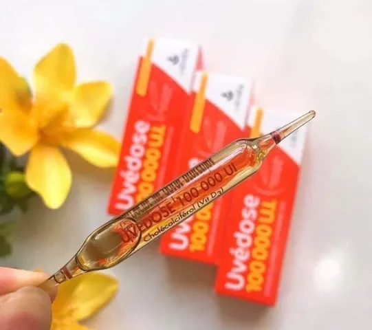 Vitamin D3 Uvedose 100.000 IU - Bổ Sung D3 Liều Cao, Tăng Cường Hệ Miễn Dịch và Xương Khỏe Mạnh - Sản Phẩm Pháp Thương Hiệu Uvedose