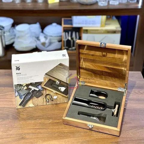 Bộ Dụng Cụ Mở Rượu WMF Baric Sommelier 5 Chi Tiết - Hộp Gỗ Cao Cấp, Phụ Kiện Pha Chế Chuyên Nghiệp, Quà Tặng Tinh Tế