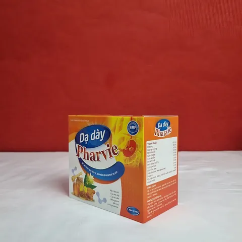 Cao Nghệ Vàng Dạ Dày Pharvie - Giúp Giảm Axit Dịch Vị, Bảo Vệ Niêm Mạc Dạ Dày (Hộp/20 gói/10ml)
