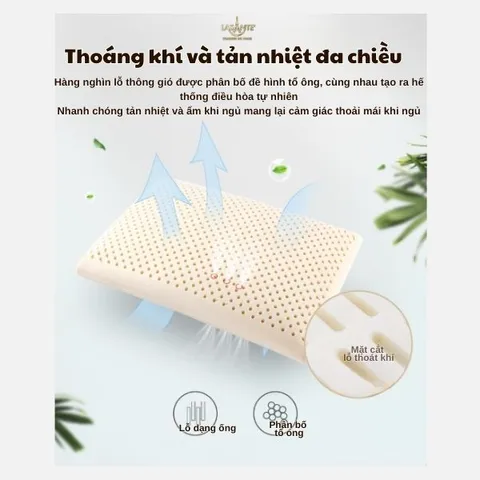 Gối Cao Su Lasante Siêu Mỏng(vát cạnh)