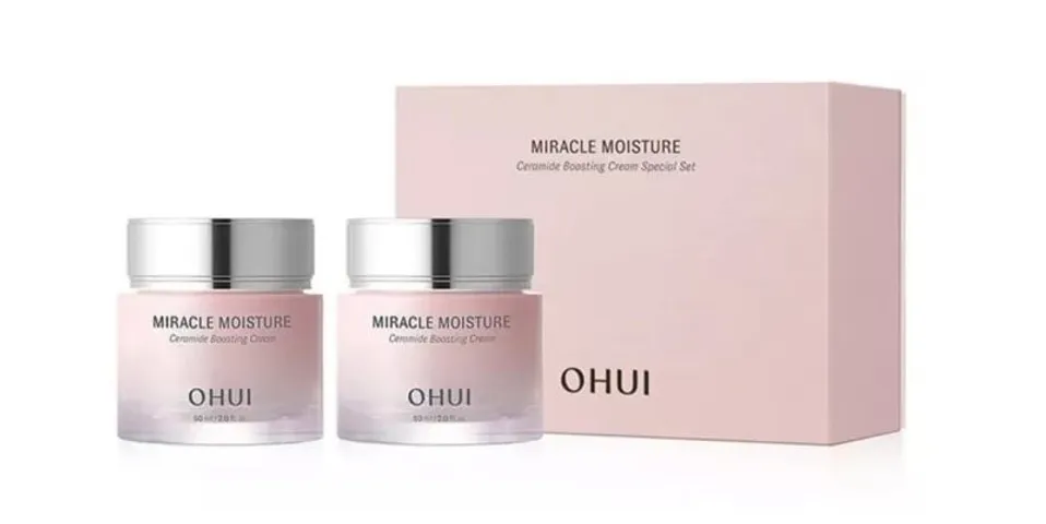 Bộ Kem Dưỡng Ẩm Ohui Miracle Moisture Cream 60ml x 2 - Dưỡng ẩm, Làm Mịn Da, Phù Hợp Cho Mọi Loại Da