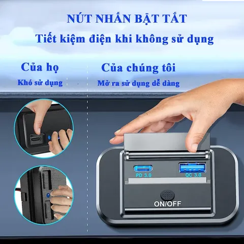 Tẩu Sạc Nhanh 67W Cho Xe Máy, Ô Tô, Tàu Thuyền - 2 Cổng Type C & USB, Sạc Nhanh Điện Thoại Samsung, iPhone, LG ZB005