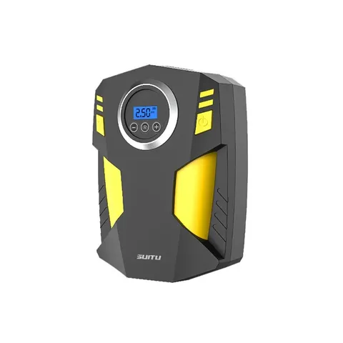 Bơm Lốp Ô Tô Xe Máy Cầm Tay 12V SUITI ST-5002 - Bơm Đa Chức Năng, Thiết Kế Nhỏ Gọn, Có Đèn LED, Phù Hợp Khẩn Cấp