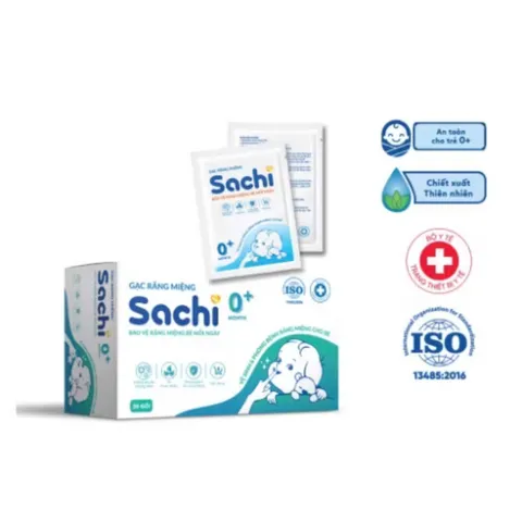 Gạc răng miệng Sachi - Bộ 20 miếng vệ sinh răng miệng cho trẻ, hỗ trợ làm sạch răng miệng, bảo vệ sức khỏe bé yêu.