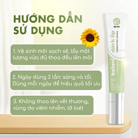 Kem Thâm Môi Belani 15ml - Dưỡng ẩm, Khử Thâm Môi, Giảm Nếp Nhăn, Hỗ Trợ Chăm Sóc Môi Khô Nứt, Việt Nam