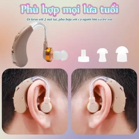 Máy Trợ Thính Đeo Vành Tai Axon F-138 - Khuếch Đại Âm Thanh 130dB, Thiết Kế Nhỏ Gọn, Thích Hợp Cho Người Già và Trẻ Em
