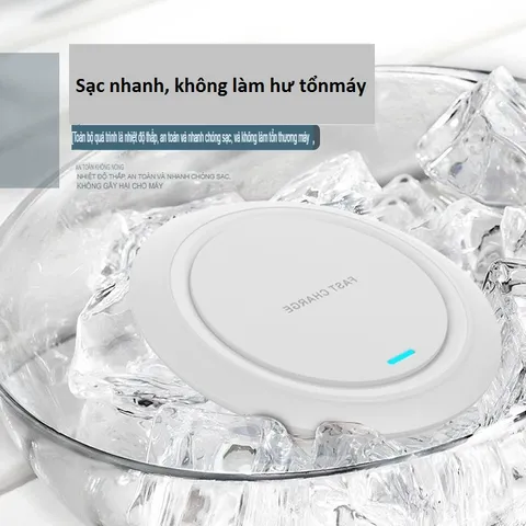 Bộ Sạc Không Dây Nhanh 15W Q18B Cho Apple Huawei - Tương Thích Qi, Sạc An Toàn, Tiện Lợi, Tích Hợp Bảo Vệ Thông Minh