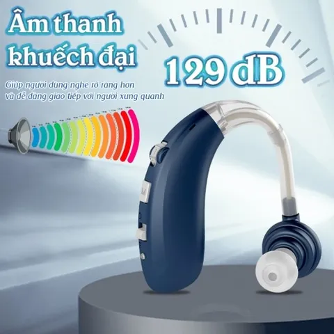 Máy trợ thính không dây pin sạc Axon A-360 - Kết nối Bluetooth, có bộ lọc tiếng ồn, tặng kèm hộp đựng máy