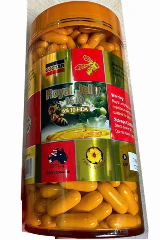 Sữa Ong Chúa Costar Royal Jelly 1610mg 365 Viên - Hỗ Trợ Làm Đẹp Da, Cải Thiện Nếp Nhăn, Xuất Xứ Úc