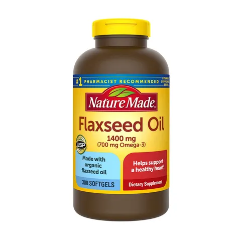 Dầu Hạt Lanh Omega 3 6 9 Nature Made 1400mg - 300 Viên Hỗ Trợ Tim Mạch và Tăng Cường Sức Khỏe Từ Mỹ