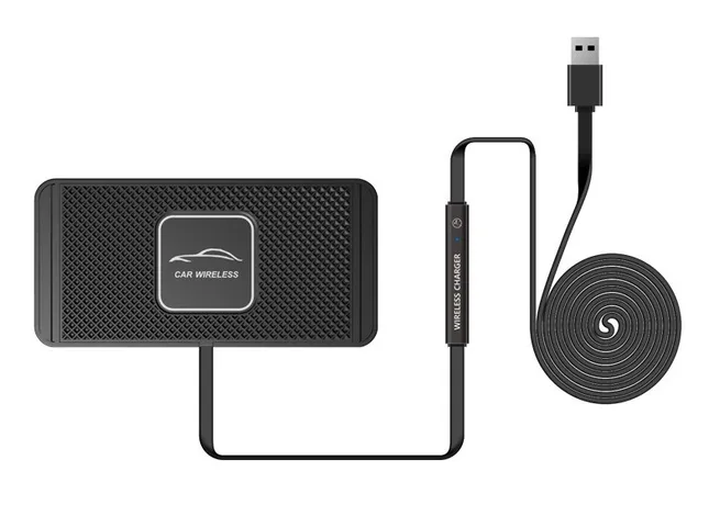 Đế Sạc Không Dây Trên Ô Tô 15W Chống Trượt - Sạc Nhanh cho iPhone, Samsung, Huawei - Giải Pháp Tiện Lợi Khi Lái Xe