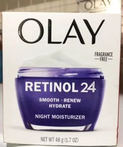 Kem Dưỡng Ẩm Đêm Olay Retinol 24 + Peptide 48g - Cấp Ẩm 24h, Làm Mờ Sạm Nám, Cải Thiện Sắc Tố Da