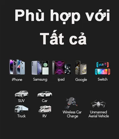 Tẩu Sạc Nhanh Ô Tô 120W 4 Cổng - Thiết Kế Thông Minh, Dây Cáp Thu Gọn Cho Điện Thoại iPhone, Samsung, LG