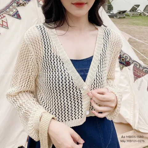 Áo Khoác Len Cardigan Croptop Mỏng 2 Cúc Hàn Quốc - Phong Cách Trẻ Trung, Dễ Phối Đồ, Nhiều Màu Sắc