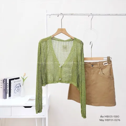 Áo Khoác Len Cardigan Croptop Mỏng 2 Cúc Hàn Quốc - Phong Cách Trẻ Trung, Dễ Phối Đồ, Nhiều Màu Sắc