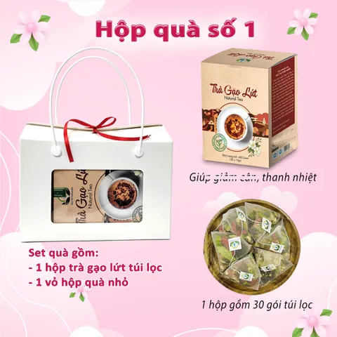 Set Quà Trà Thảo Mộc Sức Khỏe - Hộp Quà Biếu Tặng 8/3, 20/10, 20/11, 14/2 - 30 Túi Lọc Thiên Nhiên, Hỗ Trợ Làm Đẹp Da