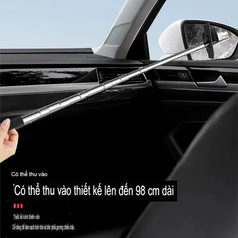 Cây Lau Kính Ô Tô Kéo Dài Bymaocar - Thiết Kế Thu Gọn, Chất Liệu Kim Loại Không Gỉ, Đầu Cao Su Làm Sạch An Toàn, Dễ Dàng Sử Dụng