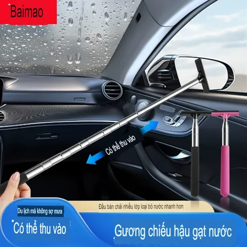 Cây Lau Kính Ô Tô Kéo Dài Bymaocar - Thiết Kế Thu Gọn, Chất Liệu Kim Loại Không Gỉ, Đầu Cao Su Làm Sạch An Toàn, Dễ Dàng Sử Dụng