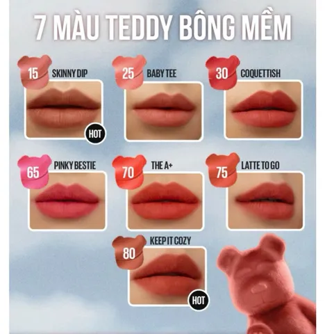 Son Kem Bông Bền Màu Superstay Teddy Tint Maybelline New York 5ml