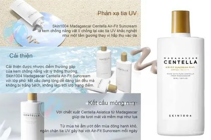 Kem Chống Nắng Centella Skin1004 Chiết Xuất Rau Má SPF 50+ Dành Cho Da Nhạy Cảm, Kháng Viêm, Dưỡng Ẩm Mịn Màng 50ml