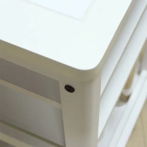 Kệ Bếp Ceciluna Nhật Bản Màu Trắng - Thiết Kế Hiện Đại, Chất Liệu Gỗ Công Nghiệp, Kích Thước 73.8x39x84.5cm