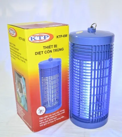 Đèn diệt côn trùng KTP-6W 220V - Thiết bị bắt muỗi hiệu quả cho không gian 20m2 - Thương hiệu KTP Việt Nam