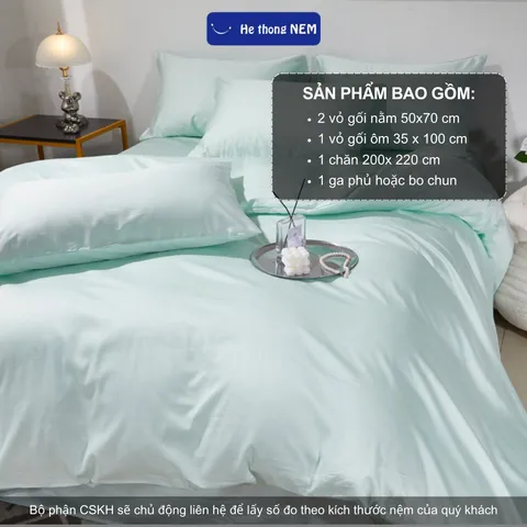 Bộ Chăn Ga Gối 5 Món Hệ Thống Nệm Bộ Vỏ Chăn Ga Ra Drap Grap Gối Nệm Đệm 5 Món Phủ Giường Vải Cotton 100% Cao Cấp