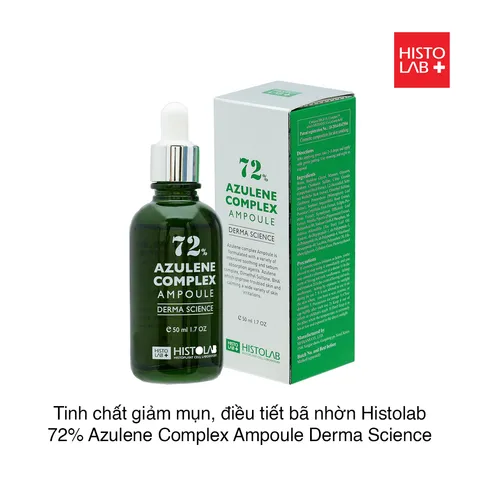 Serum Histolab 72% Azulene Complex Giảm Mụn - Ampoule Làm Dịu Da Kiểm Soát Bã Nhờn - Không Parabens, Cồn, Hương Liệu Nhân Tạo - 50ml