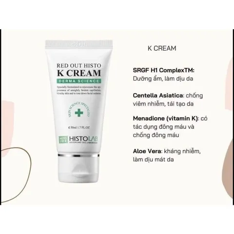Kem Dưỡng Histolab Fade Out Histo K Cream - Phục Hồi Da Tổn Thương với Vitamin K - 50ml