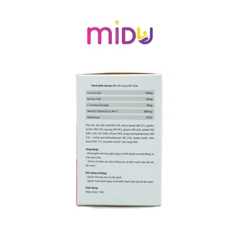 Midu MenaQ7 360mcg care - Hộp (1 lọ x 60 viên)