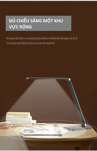 Đèn Bàn LED MT-856 Cảm Ứng Thông Minh 5 Chế Độ Sáng, Đèn Học Chống Cận Bảo Vệ Mắt, Thiết Kế Gọn Nhẹ Tiện Lợi