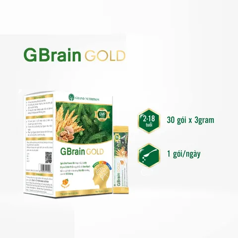Combo 3 Hộp Cốm G-Brain Gold Hỗ trợ phát triển trí não cho bé