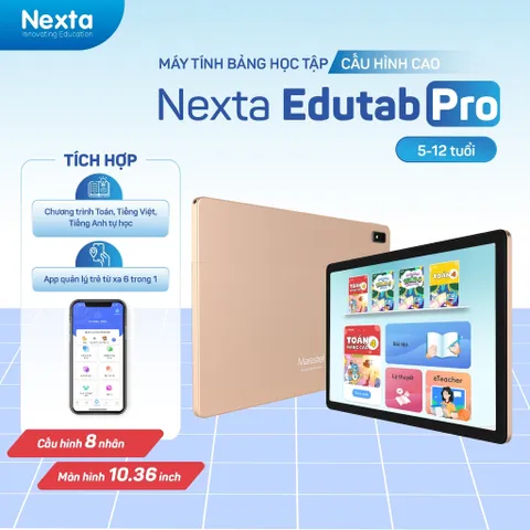 [5-12 tuổi] Máy Tính Bảng Học Tập Thông Minh Nexta Edutab, Học Hiệu Quả ,Full HD, Tặng Bao Da