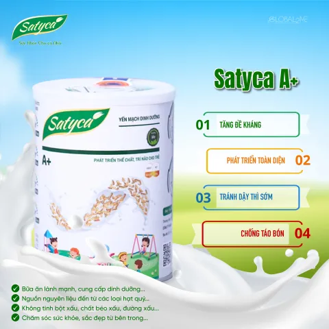 Sữa hạt Satyca A+ giúp trẻ thông minh, cao lớn.